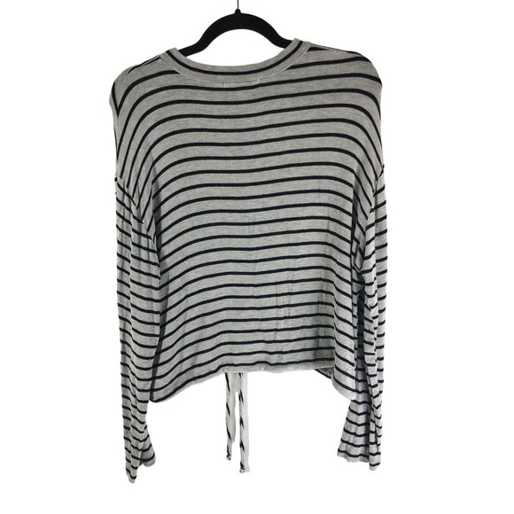 Chance or Fate Womens Striped Long Sleeve Top With Drawstring Hem Size M - Picture 2 of 4